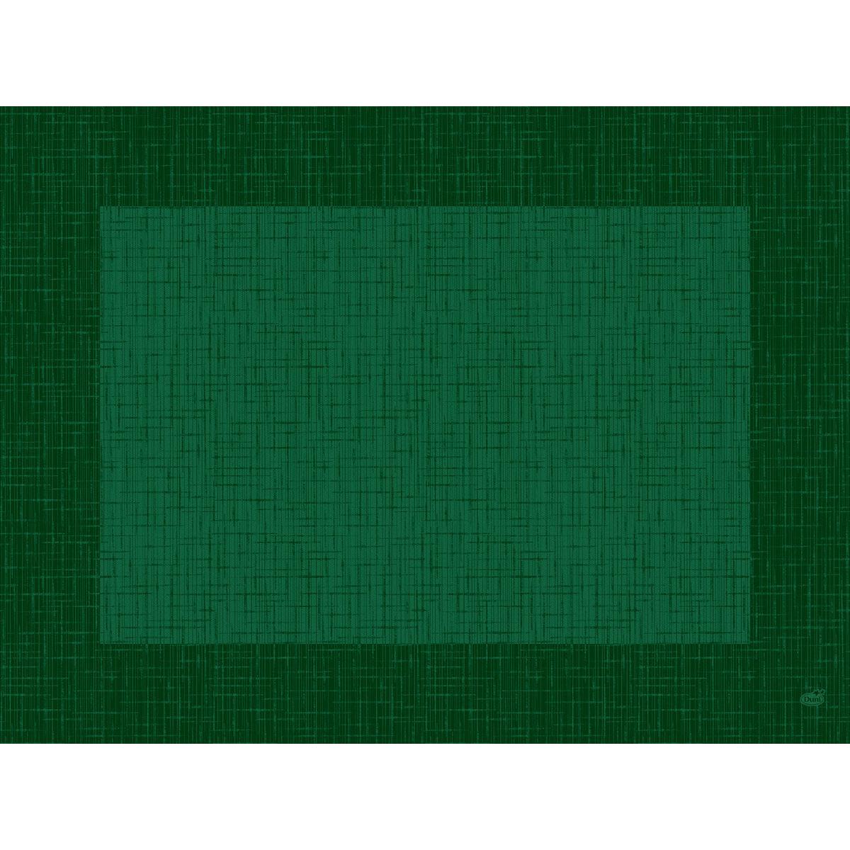 A rectangular, green, woven surface is centered on a darker green background with a wide border - perfect for the Bio-Dunicel-Sets 30x40 Linnea Jägergrün, eco-friendly placemats in the box (1 pack) by Duni GmbH.
