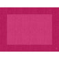 The Bio-Dunicel sets 30x40 Linnea fuchsia by Duni GmbH feature a pink and magenta crosshatch design with a darker magenta border - an eco-friendly placemat choice for elegant events. 1 pack in the box.