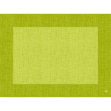 A digital image of a rectangular, textured placemat - Bio-Dunicel Sets 30x40 Linnea kiwi by Duni GmbH - features a light green center with a dark green border. Perfect for catering businesses, it goes well with eco-friendly disposable napkins.