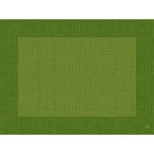 The Bio-Dunicel sets 30x40 Linnea Leaf Green by Duni GmbH are environmentally friendly placemats in a delicate light green with a dark green border and subtle cross structure - ideal for stylish tables. Pack of 100 pieces.