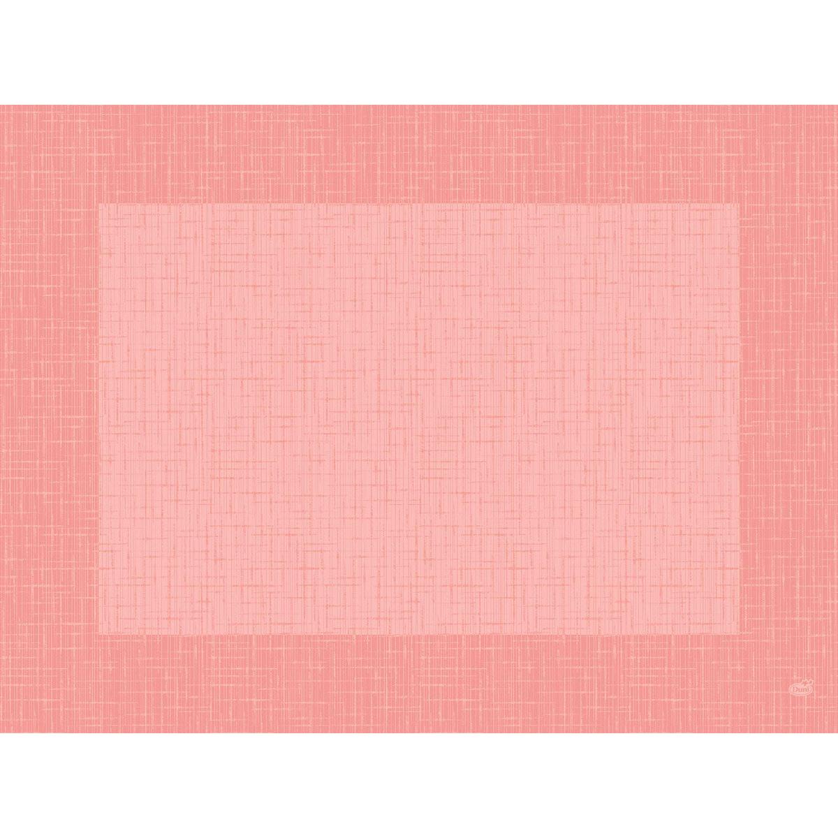 A rectangular pink and coral textured background with a grid-like pattern and wide border, ideal for table decoration or for use with Duni GmbH Bio-Dunicel-Sets 30x40 Linnea mellow high-quality placemats (100 pieces), framing a lighter central area.