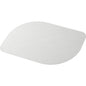 A single, white, rounded, rectangular adhesive field with a subtle dot structure is reminiscent of the clear design of the Bio-Dunicel sets 28x38 cm Stucco white - high-quality placemats (100 pieces) from Duni GmbH.