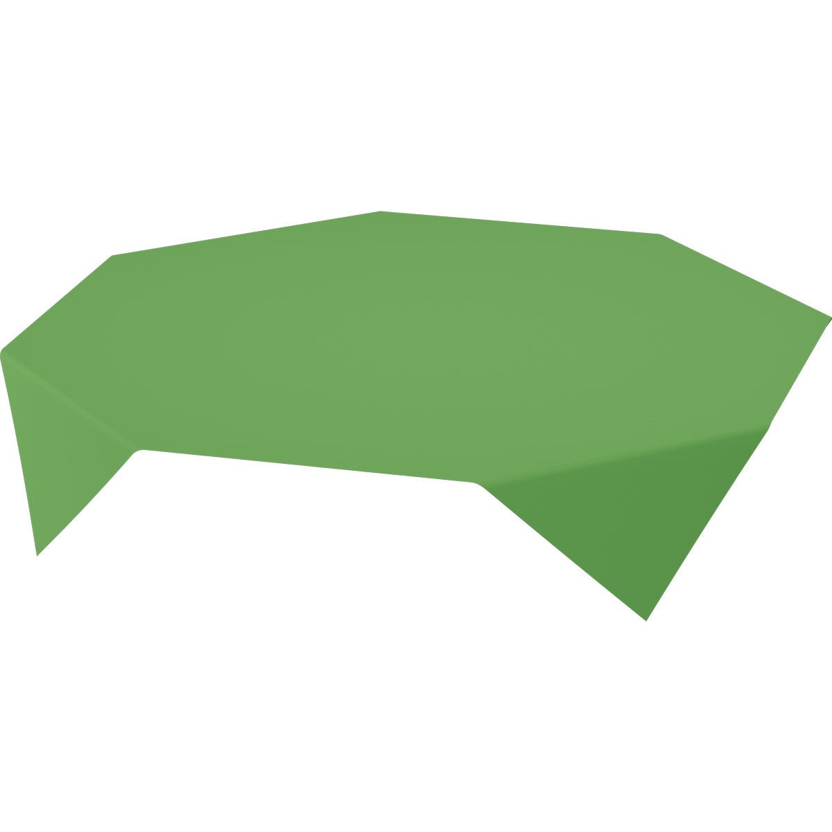 A Bio-Dunicel-Mitteld. 84x84 cm tablecloth in leaf green from Duni GmbH adorns the table as an environmentally friendly, polygonal decoration and provides elegant accents against a white background. Pack of 20 pieces.