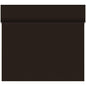 The Duni GmbH Bio-DC-Tete a Tete 0.4x24m is a solid dark brown rectangle made of biodegradable material, with a subtle horizontal shadow or crease near the top edge, depicted on a white background.