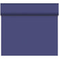 The Duni GmbH Bio-DC-Tete a Tete 0.4x24m has a solid blue, matte surface without patterns. Made of biodegradable material, it offers sustainable decoration. The roll is partially unrolled in front of a plain white background.