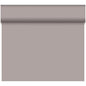 A partially unrolled roll of Bio-DC-Tete a Tete 0.4x24m by Duni GmbH shows a smooth, light gray surface with no visible patterns or structures, highlighting the simple and minimalist design.