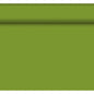 The Bio-DC-Tete a Tete 0.4x24m by Duni GmbH features a solid olive green surface with a horizontal raised line at the top, creating a subtle shadow - an eco-friendly design inspired by biodegradable materials.