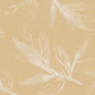A light brown Bio-Dunisoft napkin. 40x40cm by Duni GmbH features a subtle vertical stripe texture and white, semi-transparent botanical leaf illustrations, evoking the gentle feel of organic cotton and an eco-friendly aesthetic.