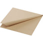 A cell tissue napkin 24x24 2-ply 1/4 fold natural brown, unbleached by Duni GmbH, diagonally folded with embossed edge, lies on a white background.