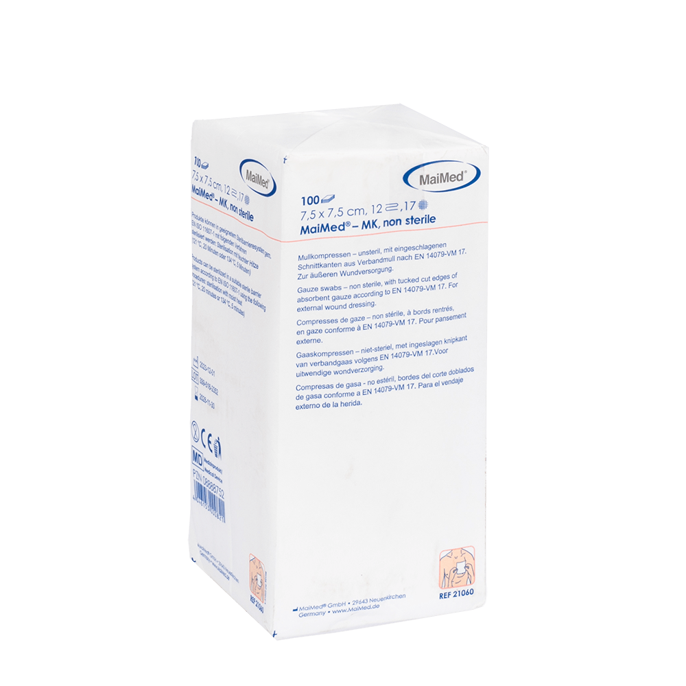 MaiMed-MK-unsterile gauze compresses of 100 pieces/paper bag