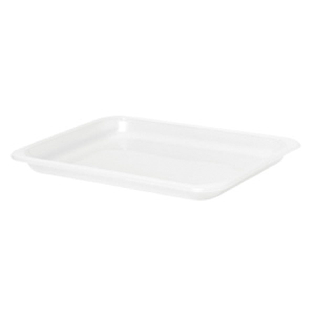 The Duni GmbH PP Caterline 227x178x18mm, 500ml, transparent tray is a simple, rectangular plastic packaging with slightly raised edges - ideal for food - on a white background.