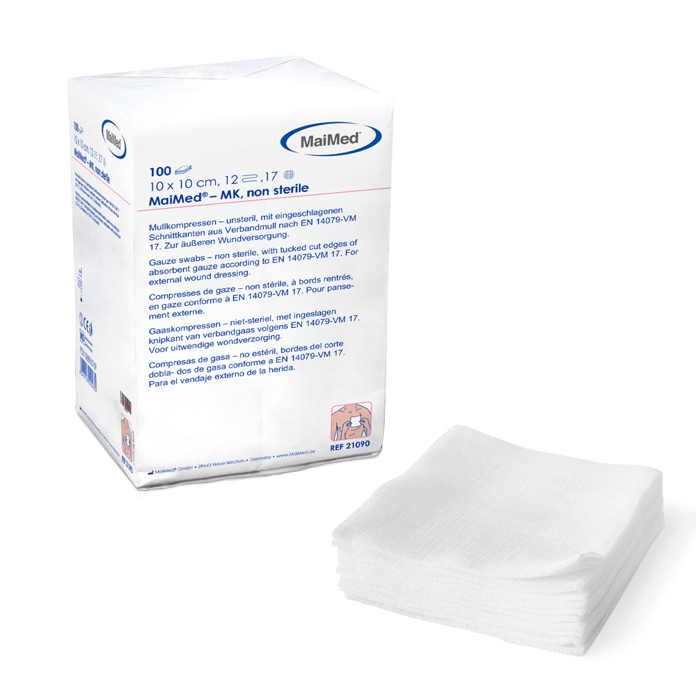 MaiMed-MK-unsterile gauze compresses of 100 pieces/paper bag
