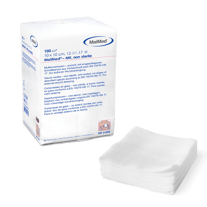 MaiMed-MK-unsterile gauze compresses of 100 pieces/paper bag