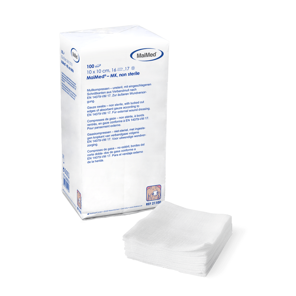 MaiMed-MK-unsterile gauze compresses of 100 pieces/paper bag