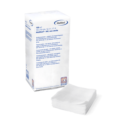 MaiMed-MK-unsterile gauze compresses of 100 pieces/paper bag