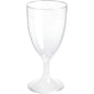 The Duni GmbH wine glass PS, 215ml (pack of 4 pieces), made of transparent plastic, impresses with a smooth bowl, slender stem, and round base. Photographed on a white background.