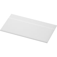 A simple, rectangular Duni GmbH dispenser napkin 33x33 2-ply is shown unsealed on a white background at an angle. The napkin has a clean appearance without visible text or markings and resembles those used in the hospitality industry.