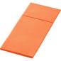 The Duniletto-Slim 40x33cm by Duni GmbH is a folded, rectangular, orange mat with a subtle texture pattern, perfect as a hygienic base or disposable base for extra cleanliness.