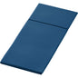Depicted is a blue triple-folded sleeping mat with a textured surface, ideal as a hygienic base or for use with Duniletto-Slim 40x33cm by Duni GmbH, on a white background.