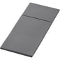 A neatly folded, rectangular gray Duniletto-Slim 40x33cm fabric napkin by Duni GmbH with a subtle texture pattern on a white background.