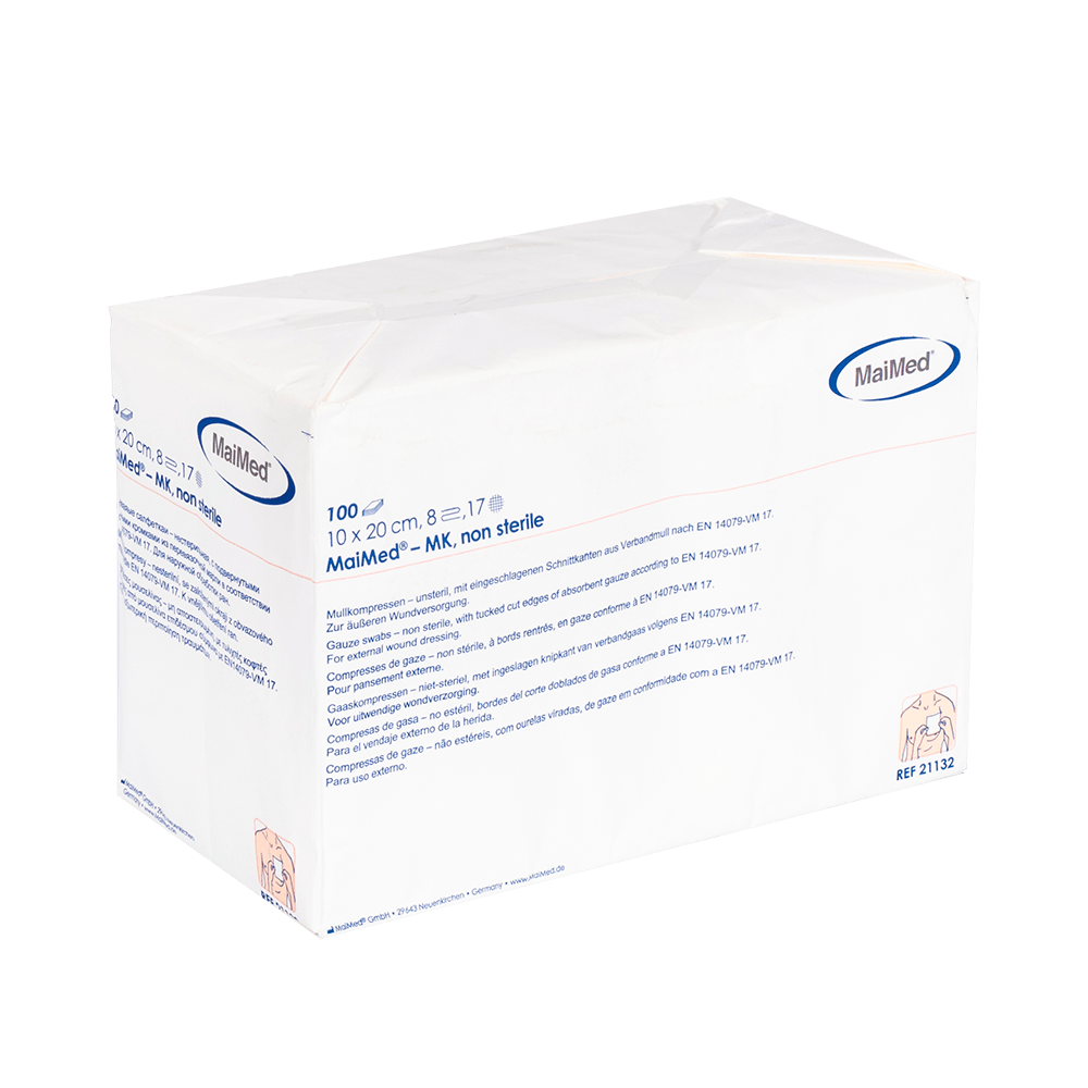 MaiMed-MK-unsterile gauze compresses of 100 pieces/paper bag