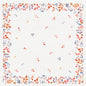 A white, square background with a border of watercolor autumn leaves and berries creates a simple, symmetrical design - perfect for autumn table decoration and beautiful in combination with the Duni GmbH Bio-Dunicel table cover 84x84cm Autumn Gradient (20 pieces).