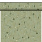 A roll of green wrapping paper with golden branches, white berries, pine needles, and ornaments - perfect to combine with the organic Dunicel-Tete a Tete 0.4x24m from Duni GmbH for an eco-friendly Christmas celebration.