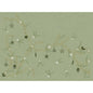 The Bio-Dunicel sets 30x40 Noel pistachio by Duni GmbH feature decorative branches with ornaments, stars, hearts, birdhouses, and white berries on a muted green background - perfect for an elegant, sustainable table. Package (100 pieces).