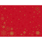 The Bio-Dunicel napkins 30x40 cm from Duni GmbH in red feature golden snowflakes and stars, perfectly distributed for a festive atmosphere - ideal for stargazing events. Pack of 100 pieces.