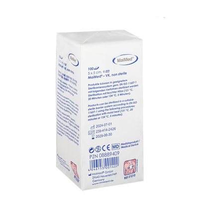 MaiMed-VK non-sterile fleece compresses of 100 pieces/paper bag