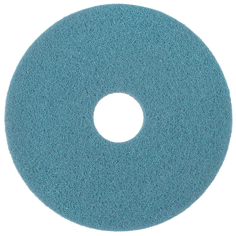 The Twister Pad Blue – round, for stone floors from Diversey Deutschland GmbH & Co. OHG is a blue, round cleaning pad with a textured surface and central hole, depicted from above on a white background.