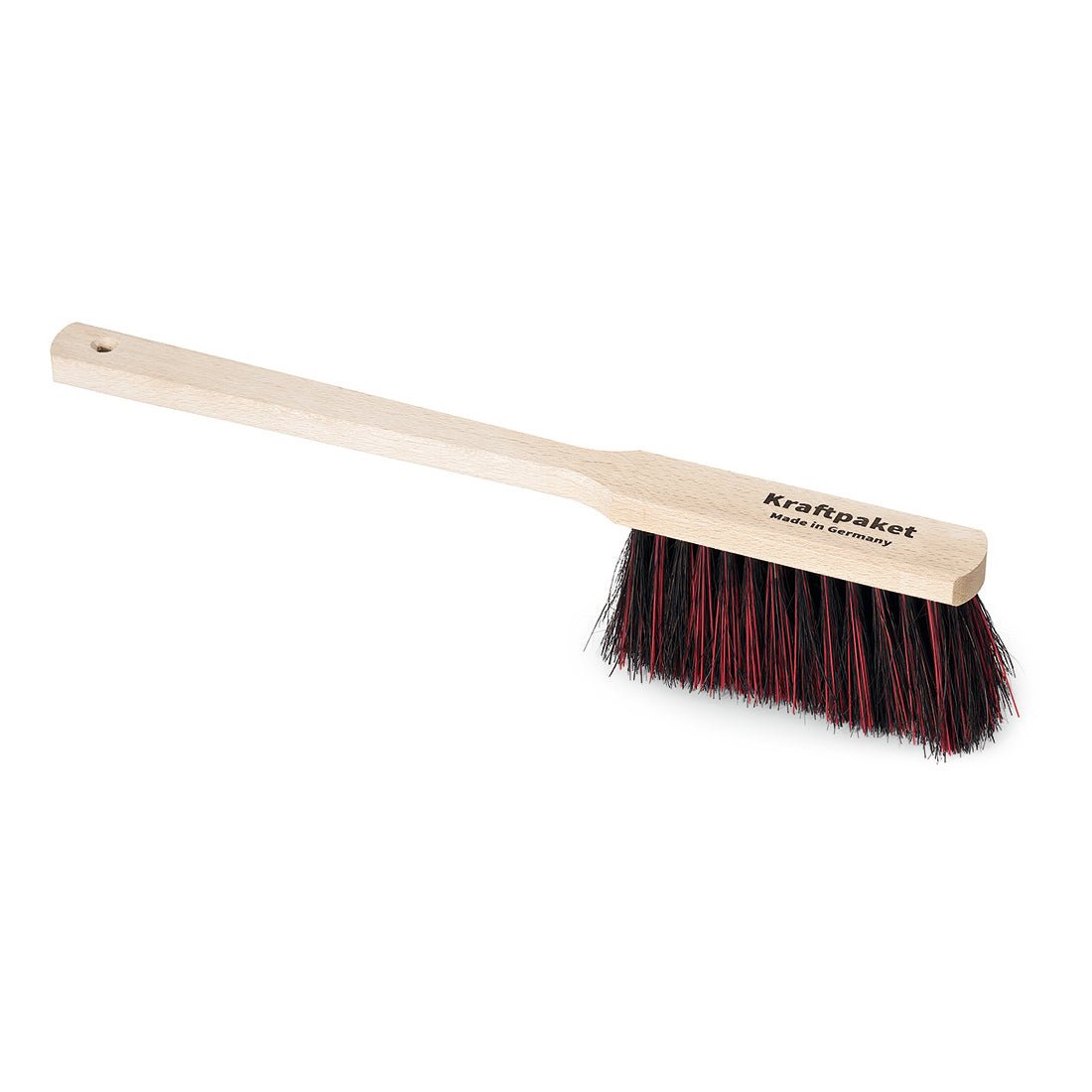 The Nölle Profi-Besen long-handled hand brush 45 cm from Nölle Profi Brush Bürsten- & Pinseltechnik e.K. is ideal for professional cleaning tasks with its lightweight wooden handle and dense black-red bristles as an Arenga/Elaston hand brush.