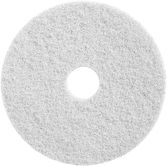 The Twister Pad, restoration pad for stone floors, white from Diversey Deutschland GmbH & Co. OHG is a white, round pad with a hole and rough surface – ideal for cleaning stone floors.