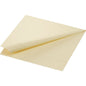 A simply folded Duni GmbH Zellt.Serv.40x40 3-ply 1/4 cream-colored napkin (40x40 cm, 3-ply) with an embossed edge is depicted on a plain white background.