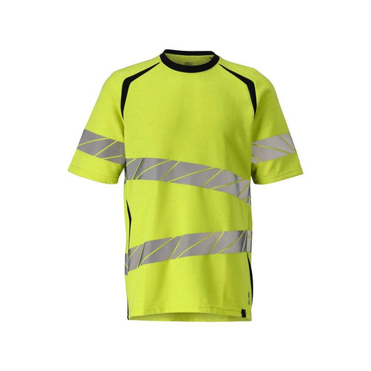 T-shirt, modern fit T-shirt Multisafe, hi-vis yellow/black-blue