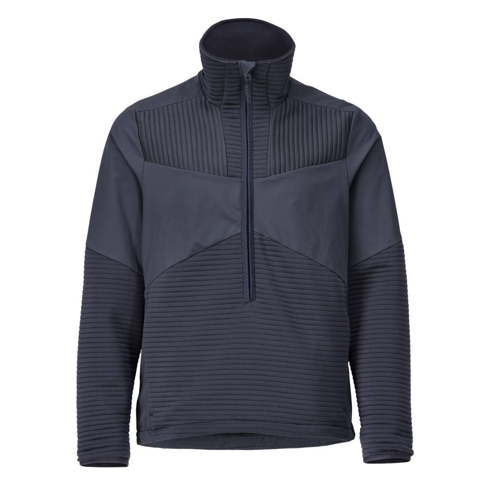 Fleece sweater, short zip, microfleece jacket lining