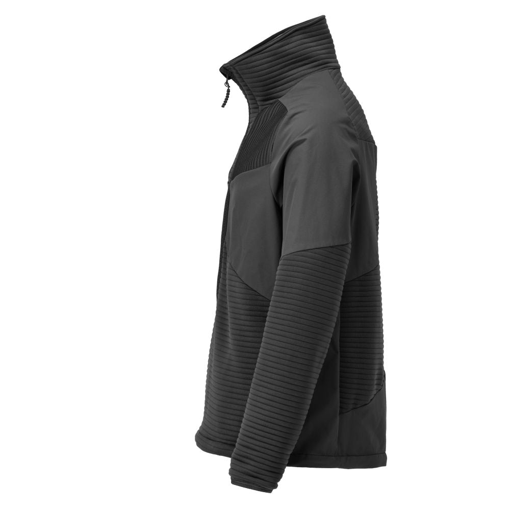 Fleece sweater, short zip, microfleece jacket lining