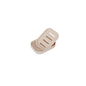 A Nölle Profi Brush soap dish made of plastic (10.5 x 7.5 x 4 cm), beige, with a removable slotted lid, partially opened and shown on a white background. Perfect as a travel companion. The package contains 12 dishes.