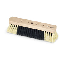 The Nölle Profi Brush BECOnnect Stubenbesen (28 cm) features a wooden body, high-quality mixed bristles (light sides, black center), and three holes for BECOnnect or standard handles. By Nölle Profi Brush Bürsten- & Pinseltechnik e.K.