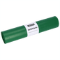 Pictured is a roll of green EMIL DEISS KG (GmbH + Co.) garbage bags with the inscription "DEISS 22054 - 700x1100 mm green | Roll (25 pieces)" and a white label with the inscription "Waste bags" against a plain white background.