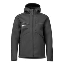 Soft shell jacket, hood, modern fit soft shell jacket