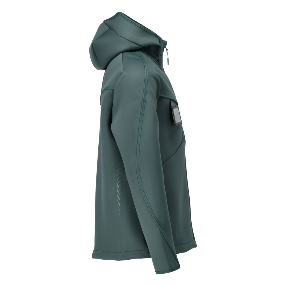 Soft shell jacket, hood, modern fit soft shell jacket