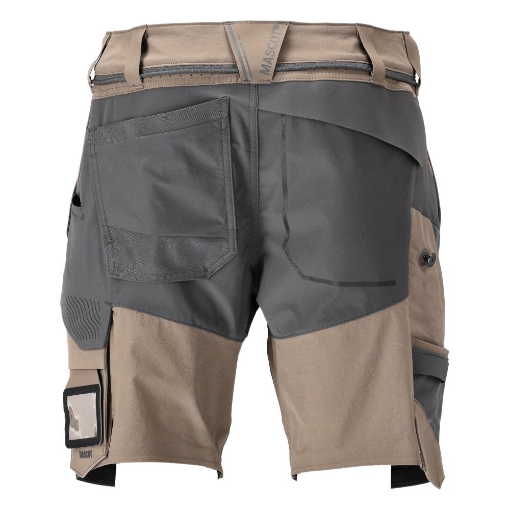 Shorts, stretch, light weight shorts, dark sand beige/anthracite gray