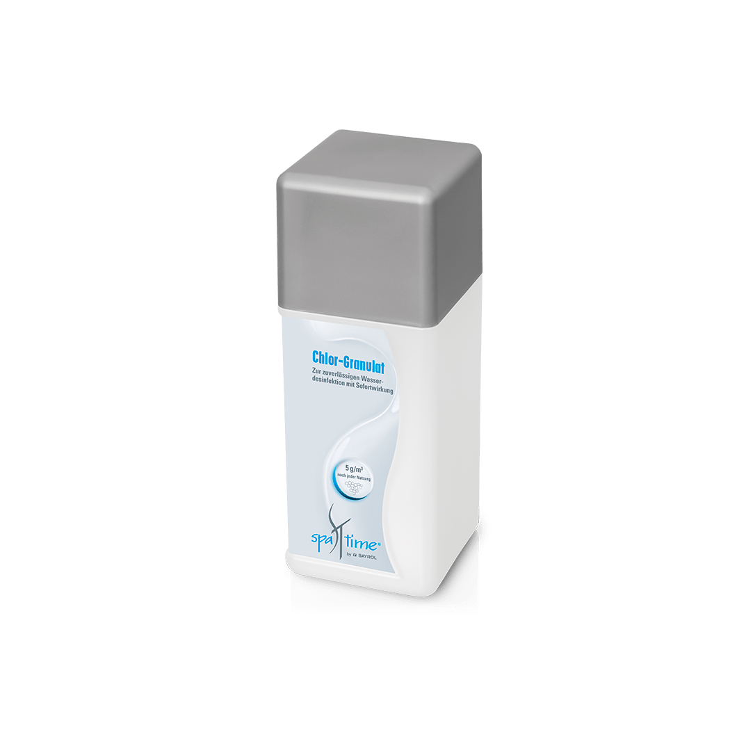 BAYROL SpaTime Chlor Granules 1 kg Water Disinfection with Immediate Effect | Bottle (1 kg) 