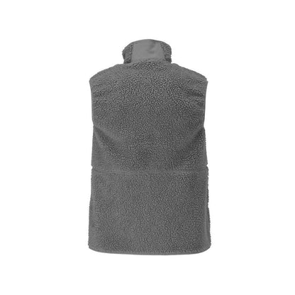 Fiber fur vest with zipper thermal vest