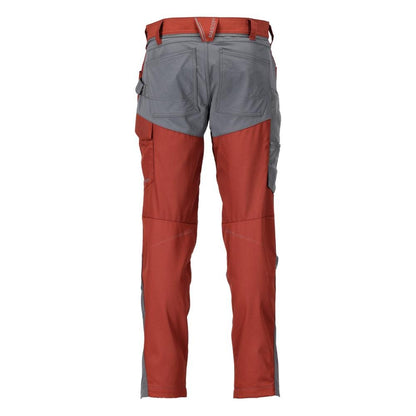 Trousers with knee pockets trousers, autumn red/anthracite grey