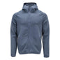 Fleece sweater, hood, zipper microfleece jacket, stone blue