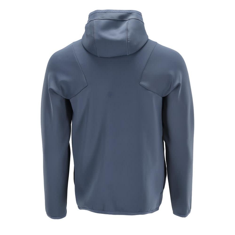 Fleece sweater, hood, zipper microfleece jacket, stone blue