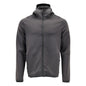 Fleece sweater, hood, zip microfleece jacket, anthracite gray