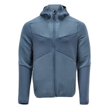 Fleece sweater, hood, zipper microfleece jacket, stone blue
